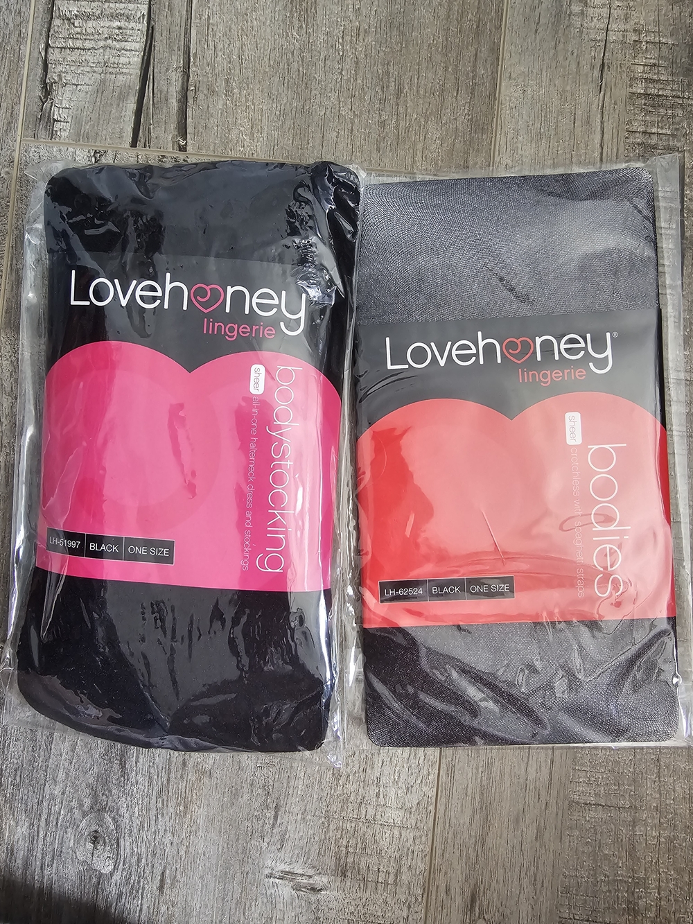 Lovehoney Lingerie One Size Sheer Black Halterneck Dress & Crotchless Bodysuit
